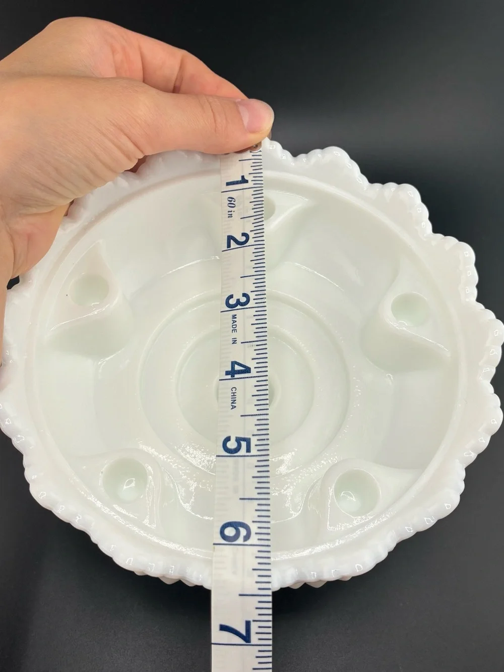 Fenton White Hobnail Milk Glass candle holder